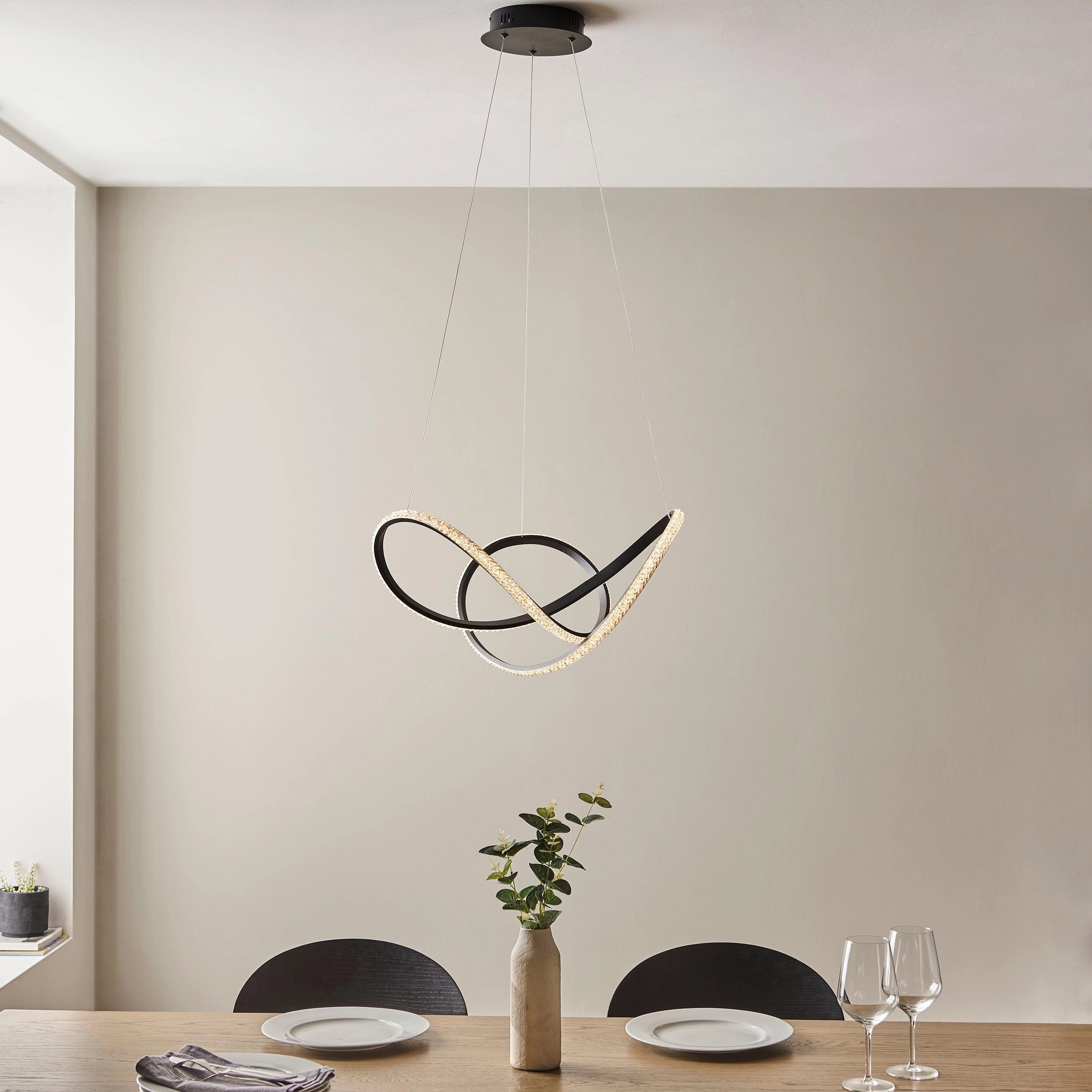 Francisca Modern LED Clear Faceted Acrylic Ceiling Pendant Light
