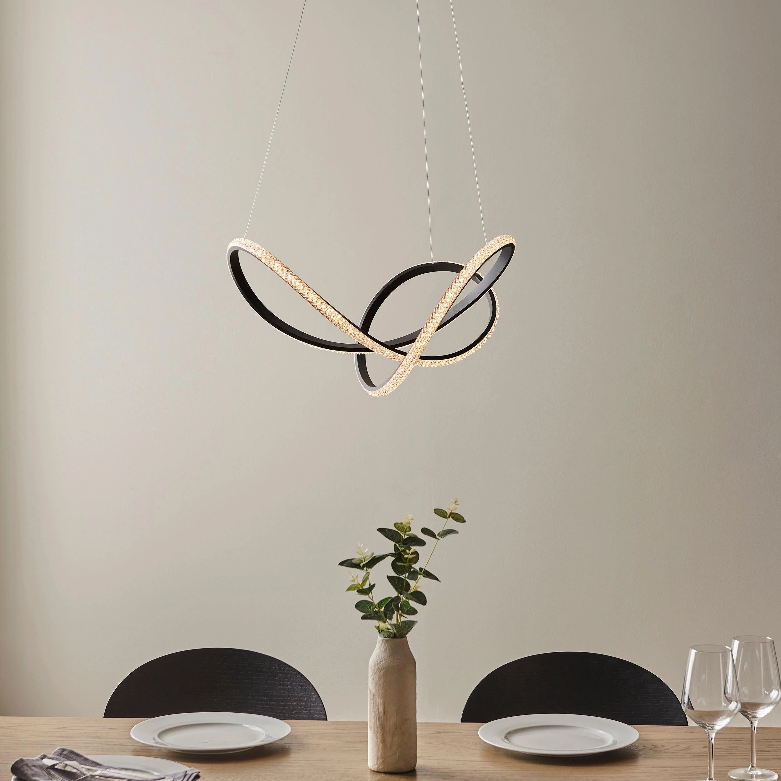 Francisca Modern LED Clear Faceted Acrylic Ceiling Pendant Light