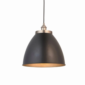 Franklin Pewter Industrial Style Ceiling Pendant - 34cm minimalist ceiling light