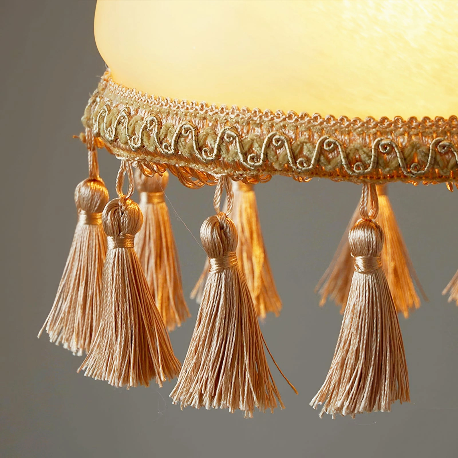 French Tassels Brass Pendant Light