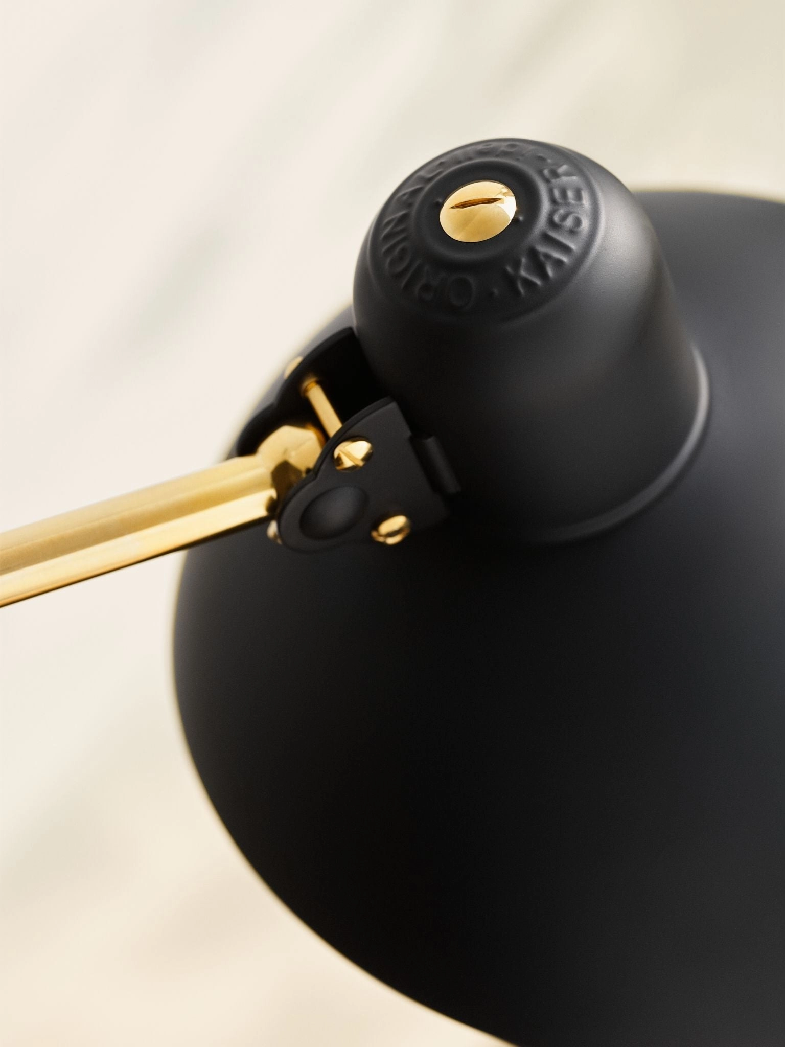 Fritz Hansen Kaiser Idell? 6580 F Floor Lamp, Black Matt/Brass