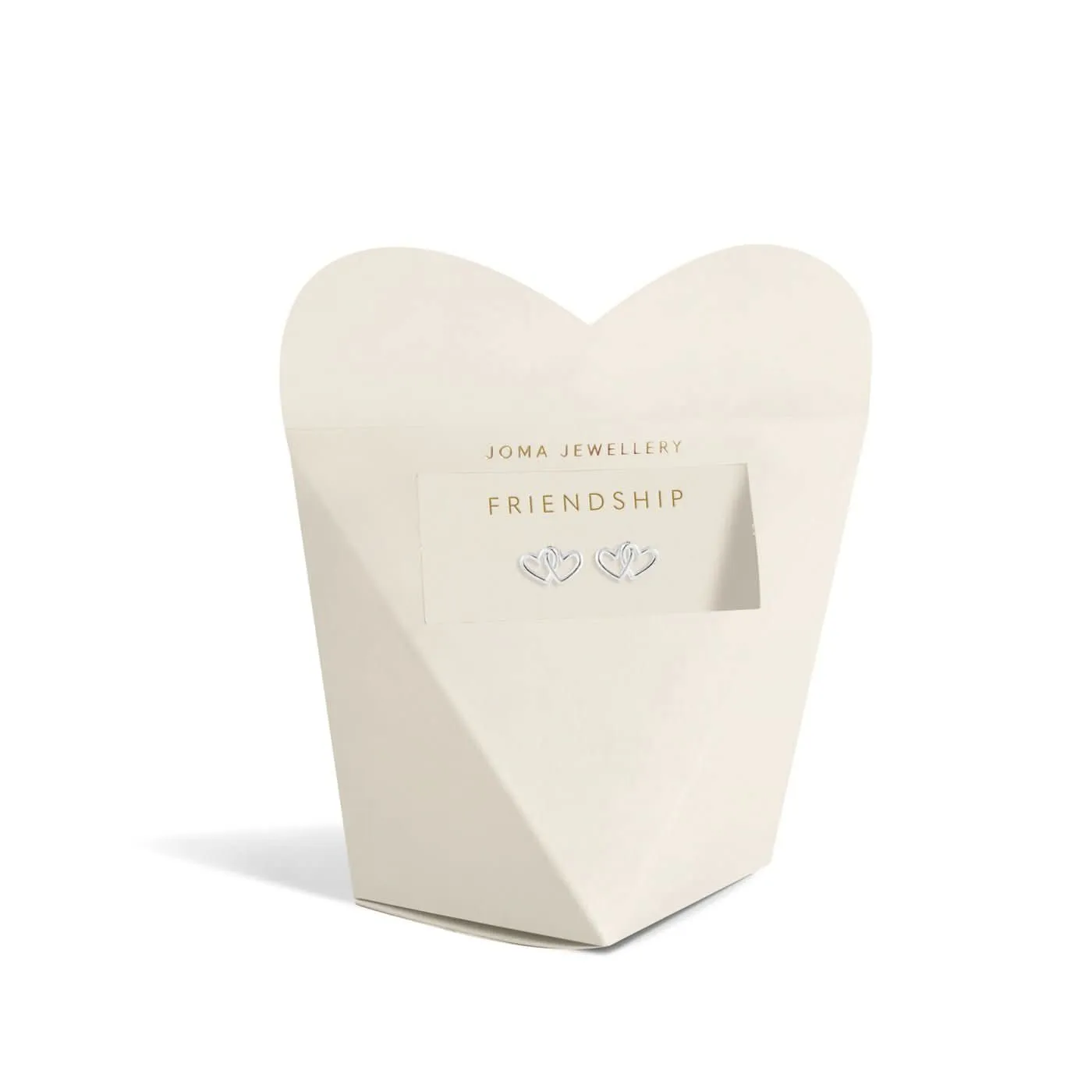 From The Heart Gift Box Friendship Silver Plated Earrings 7683 Joma Jewellery