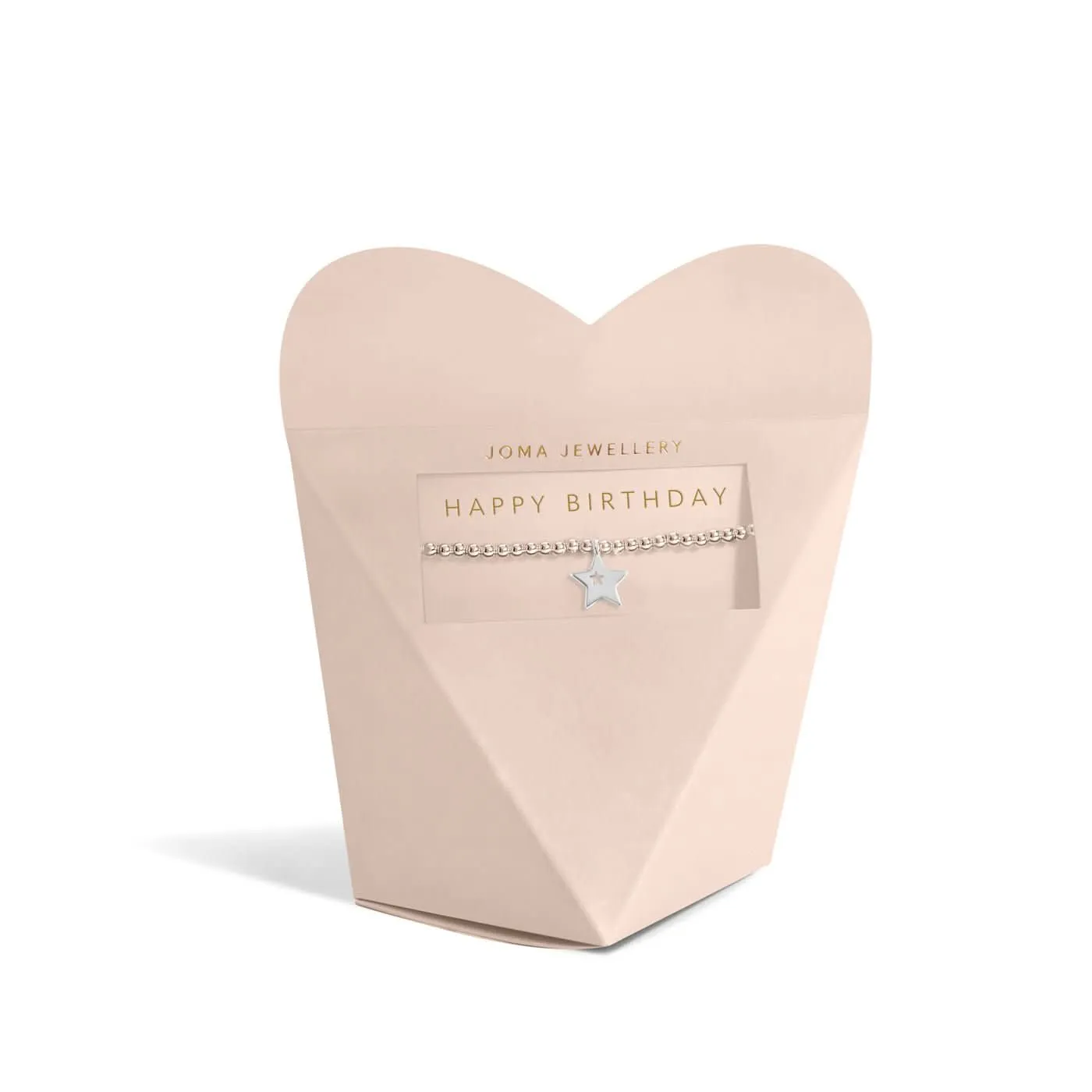 From The Heart Gift Box Happy Birthday Silver Plated Bracelet 7678 Joma Jewellery