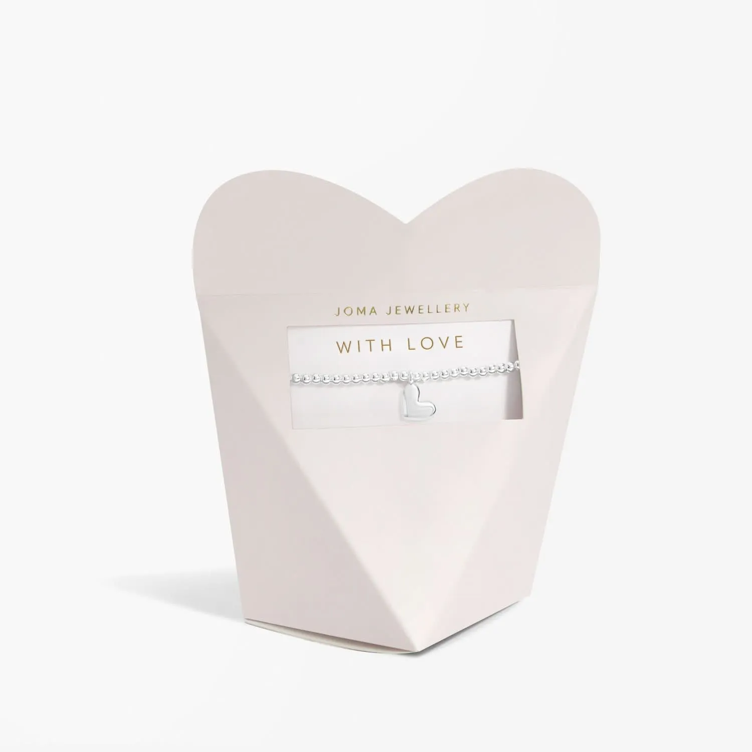 From The Heart Gift Box With Love Silver Plated Bracelet 7680 Joma Jewellery