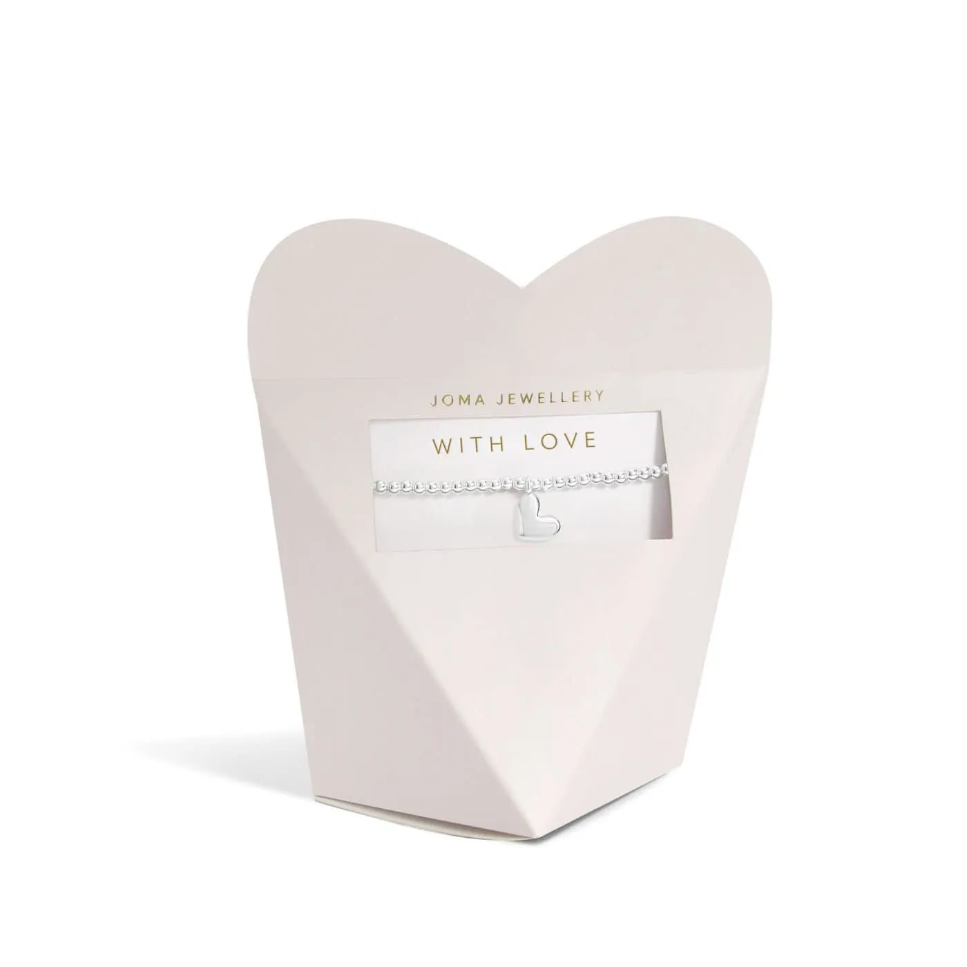 From The Heart Gift Box With Love Silver Plated Bracelet 7680 Joma Jewellery