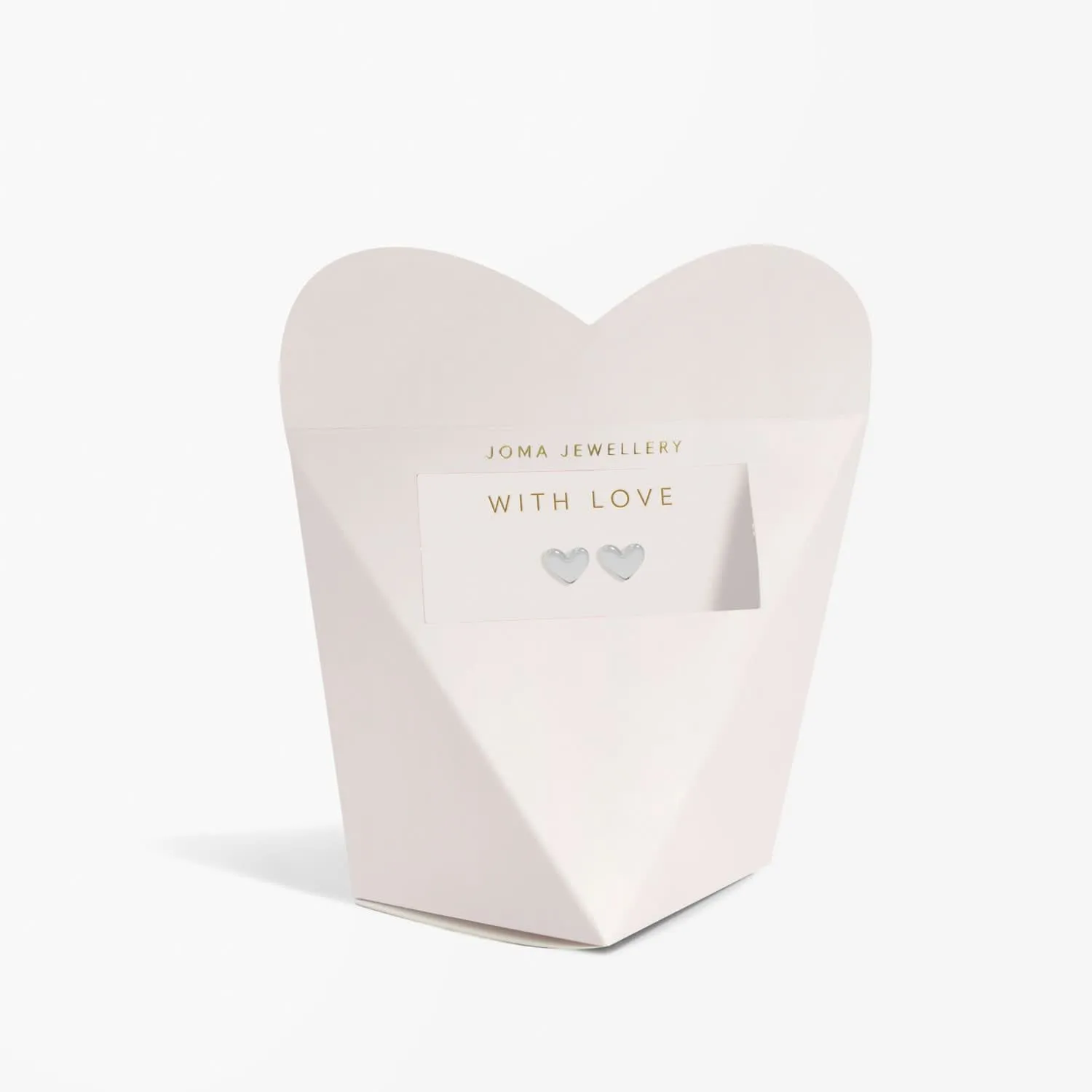 From The Heart Gift Box With Love Silver Plated Earrings 7681 Joma Jewellery