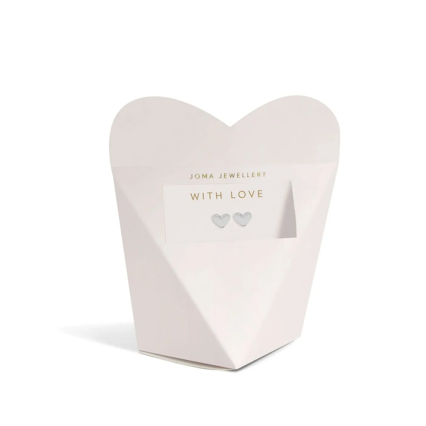 From The Heart Gift Box With Love Silver Plated Earrings 7681 Joma Jewellery