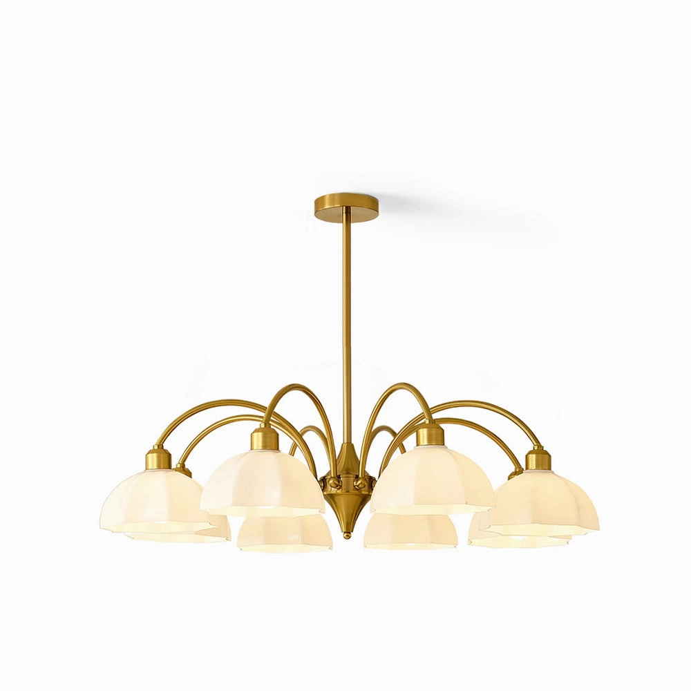 Frosted Glass Bell Chandelier flowerpot LED lamp