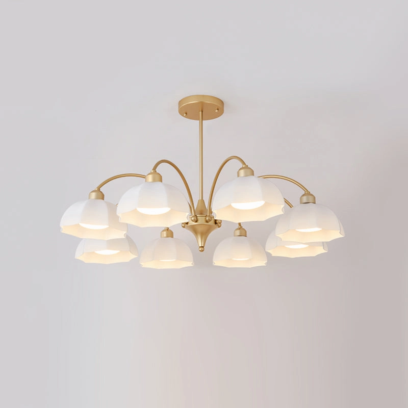 Frosted Glass Bell Chandelier