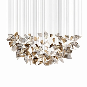Frozen Leaves Chandelier flowerpot LED lamp