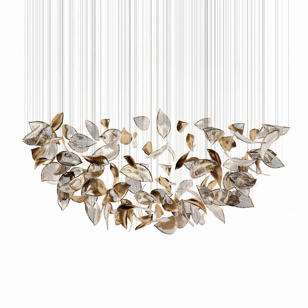 Frozen Leaves Chandelier flowerpot LED lamp