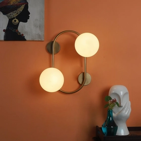 Fusty Gold And White Iron 2 Wall Lights vintage desk lamp