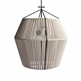 Gem Full Large Pendant, Natural White Cotton rechargeable bedside light