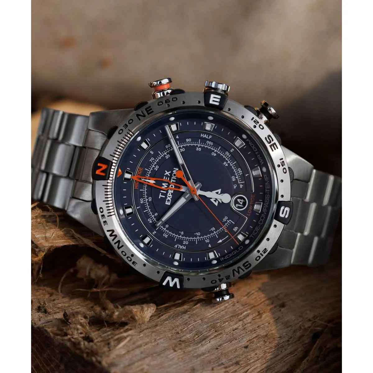 Gents Tide/Temp/Compass Stainless Steel Watch TW2Y12900