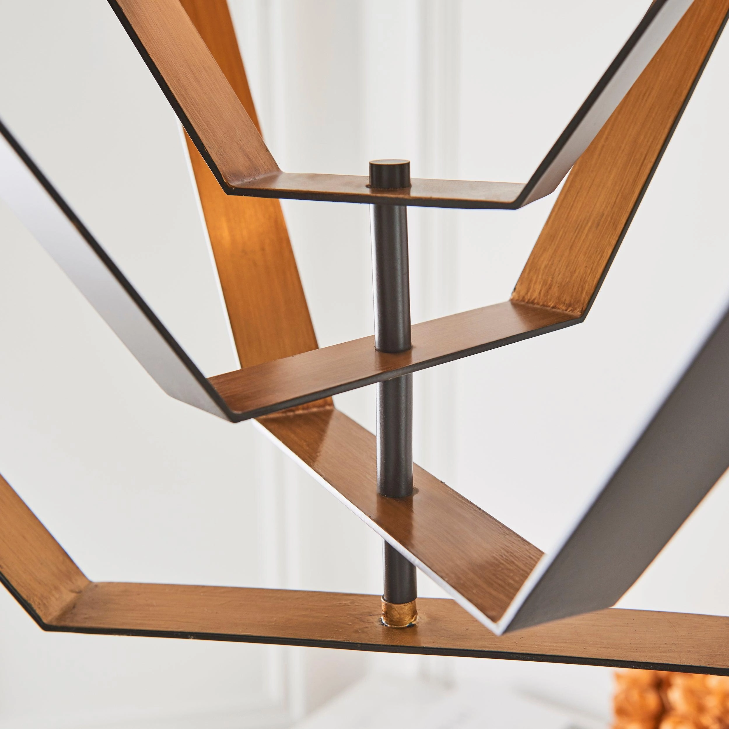 Geometric 4 Light Bronze & Gold Ceiling Pendant
