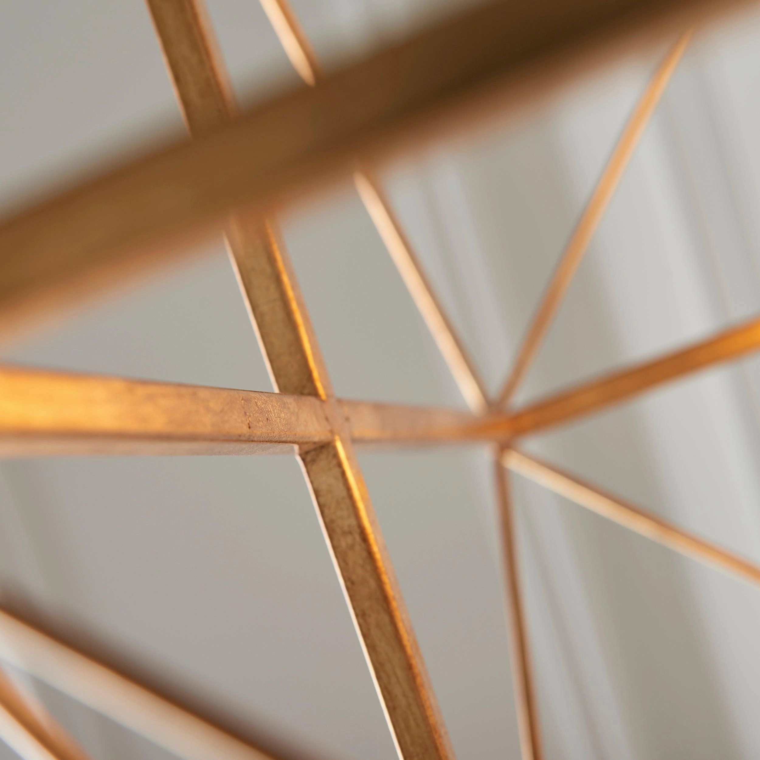 Geometric 4 Light Gold & Silver Leaf Ceiling Pendant