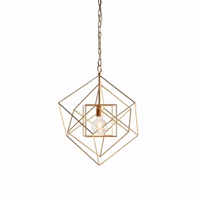 Geometric Gold Leaf Framed Ceiling Pendant Light modern ceiling lamp