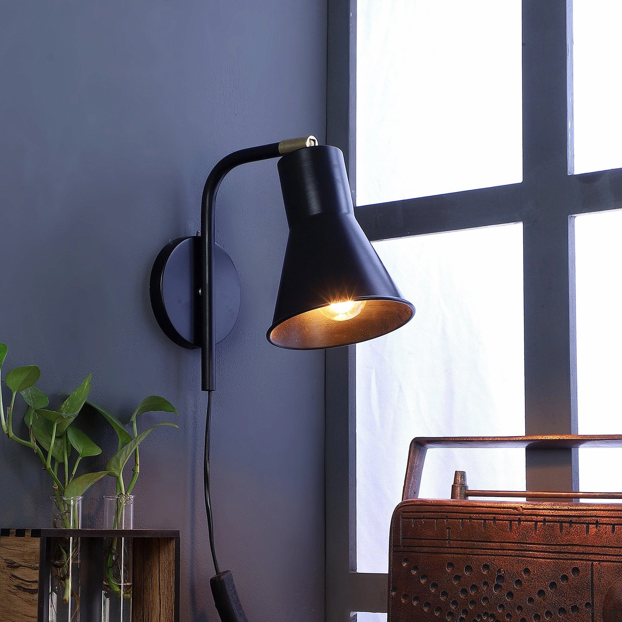 Gilbert Black Metal Wall Light by SS Lightings