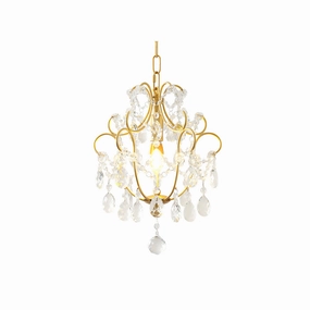 Gilded Crystal Pendant Lamp minimalist ceiling light