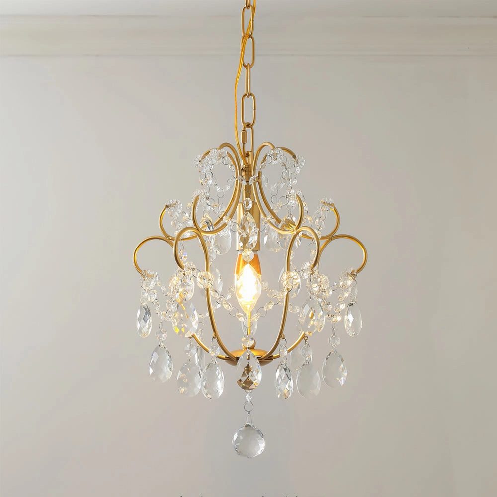 Gilded Crystal Pendant Lamp