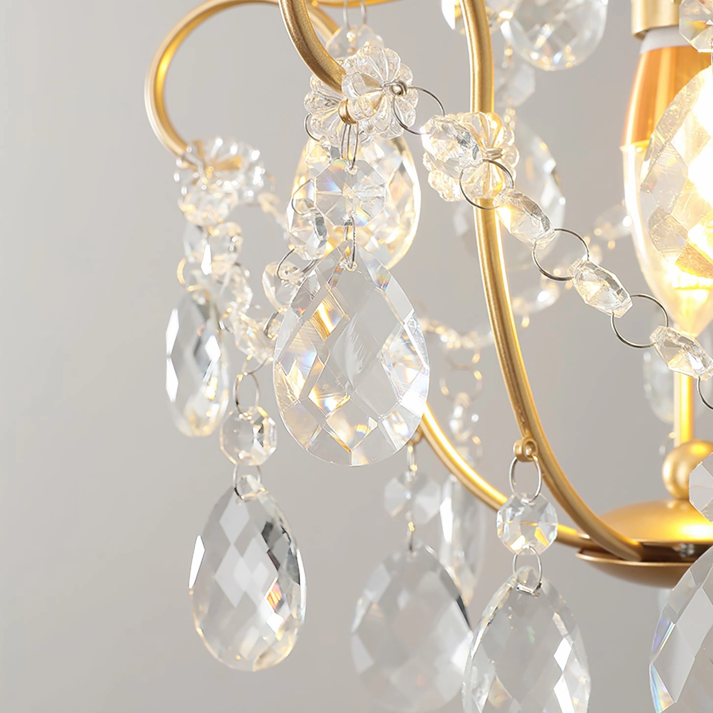 Gilded Crystal Pendant Lamp
