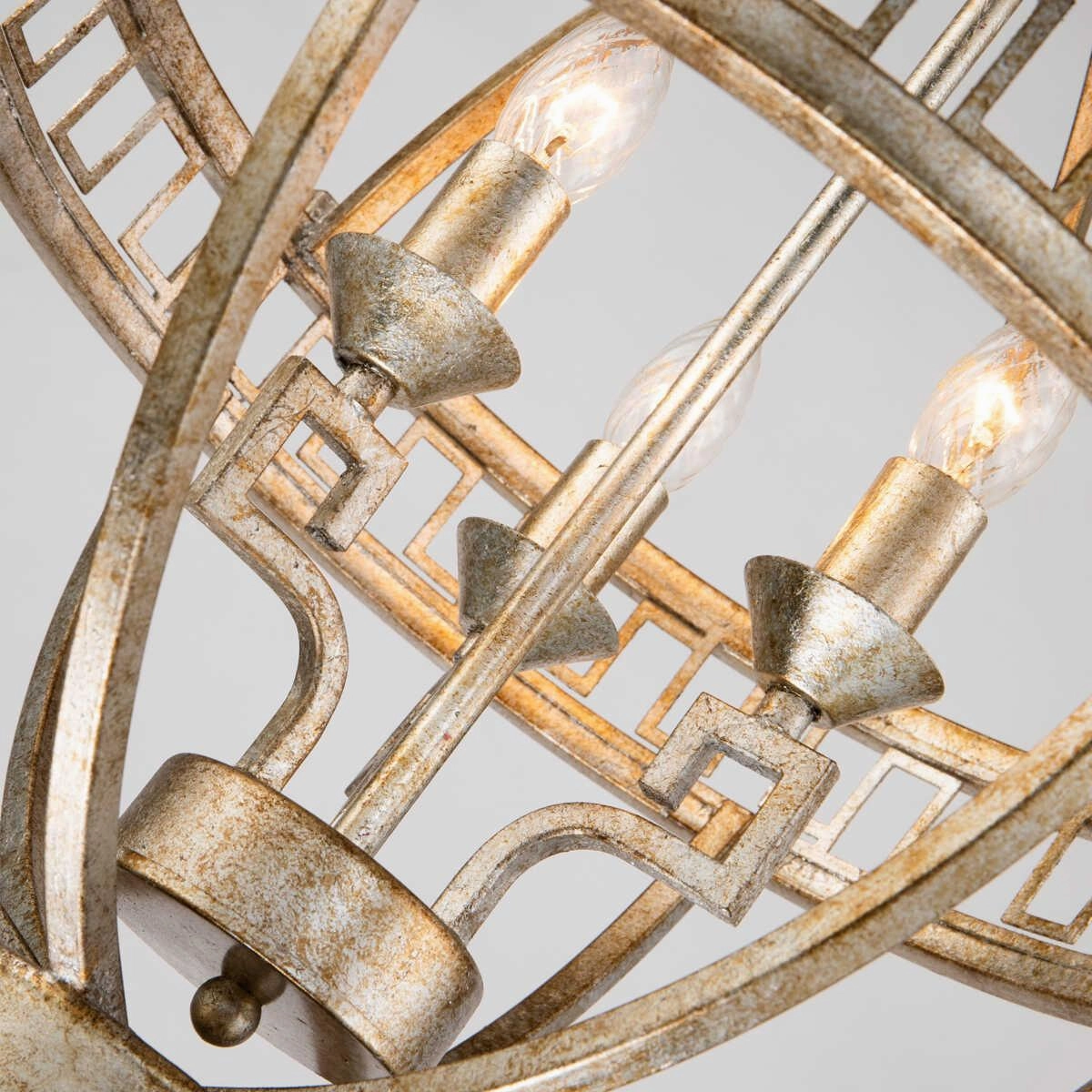 Gilded Nola Lemuria 3 Light Gold Globe Ceiling Pendant