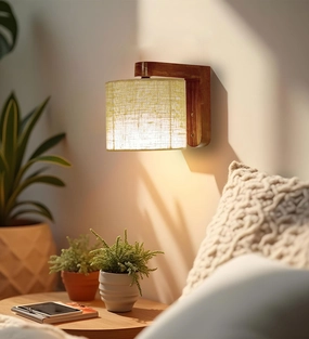 Gimli Brown Wooden Wall Light (BULB NOT INCLUDED) vintage desk lamp