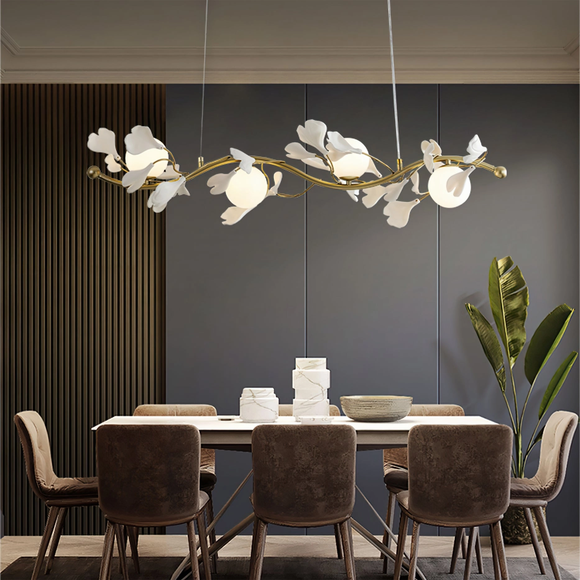Gingko Glass Chandelier