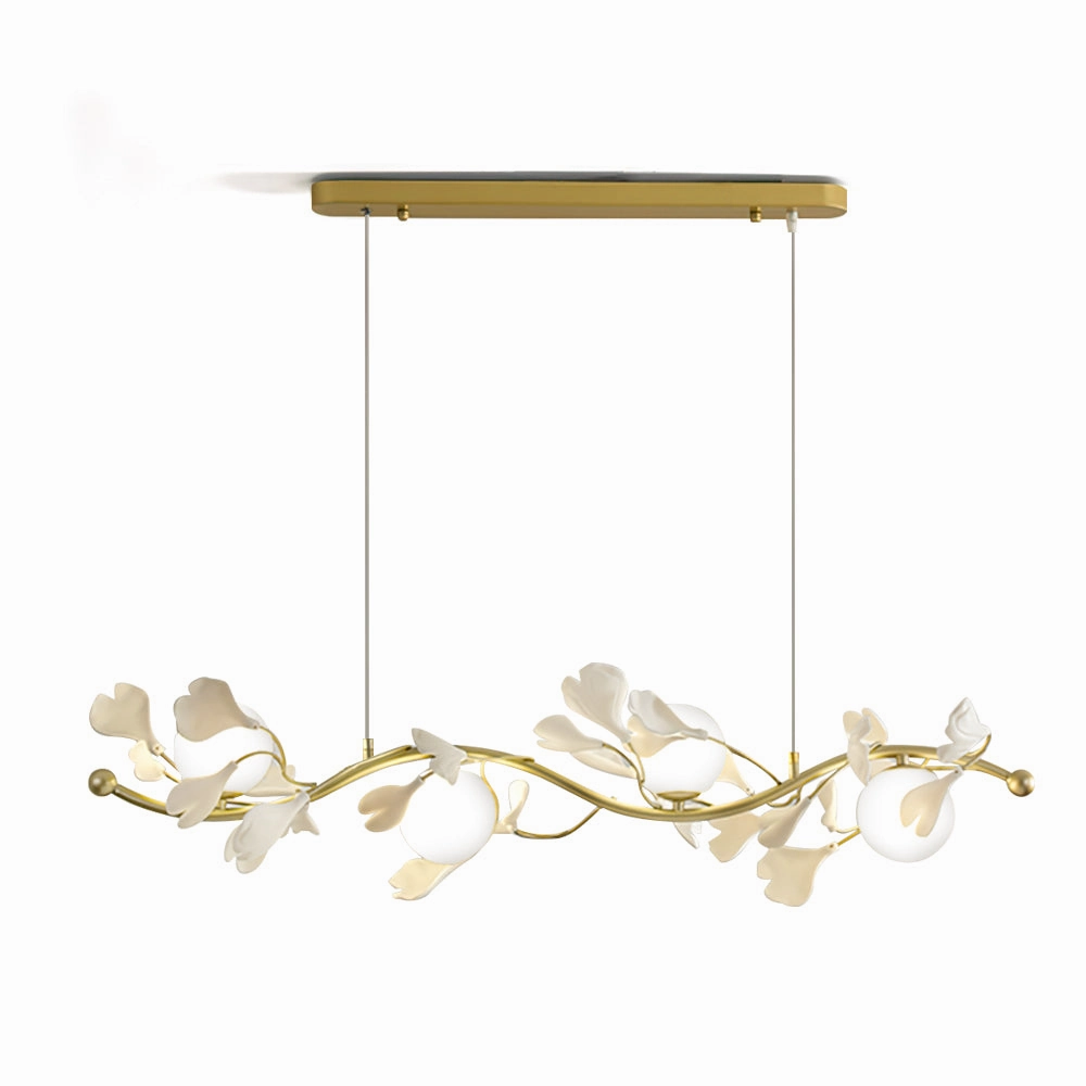Gingko Glass Chandelier flowerpot LED lamp