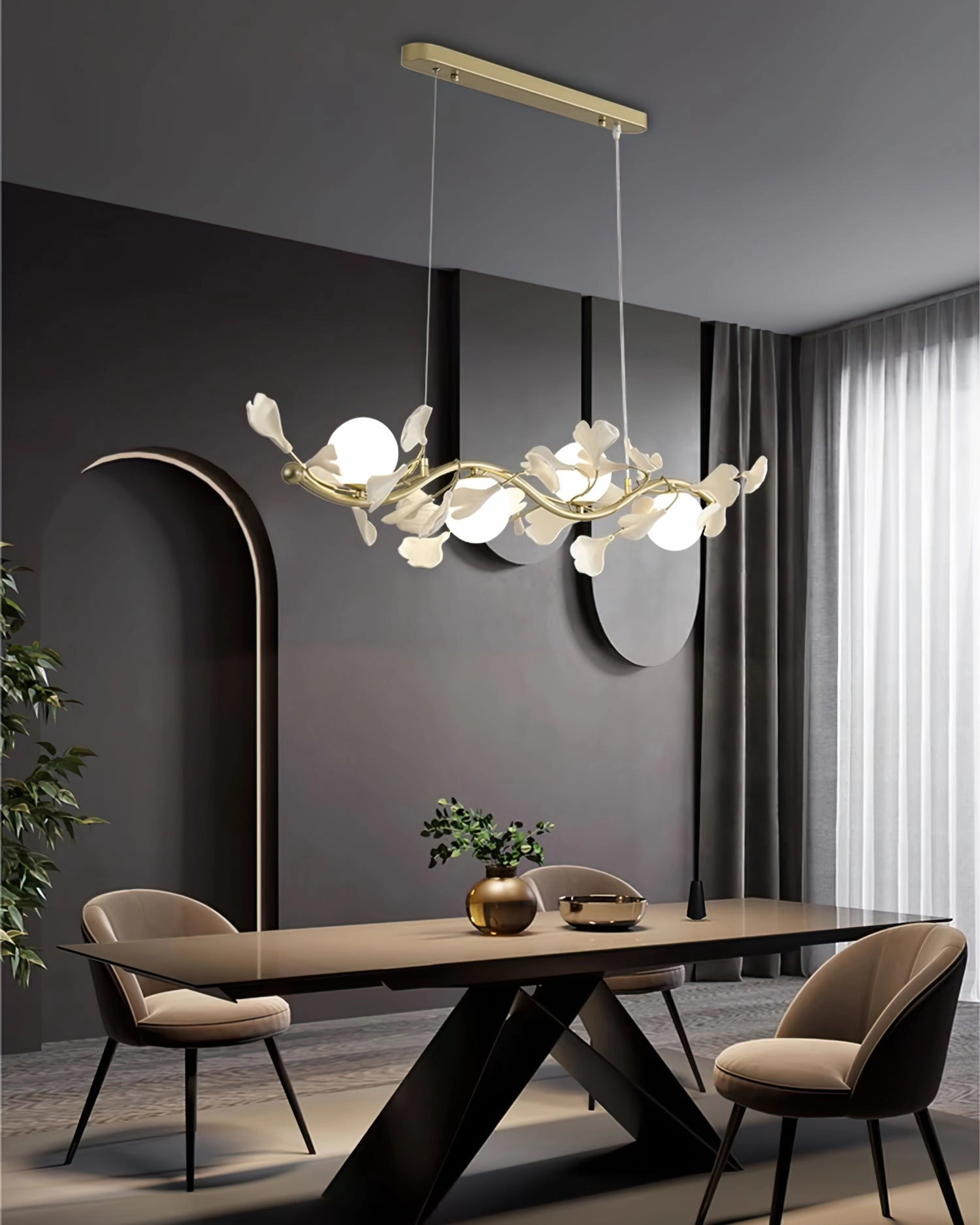 Gingko Glass Chandelier
