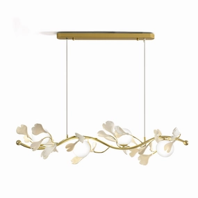 Gingko Glass Chandelier flowerpot LED lamp