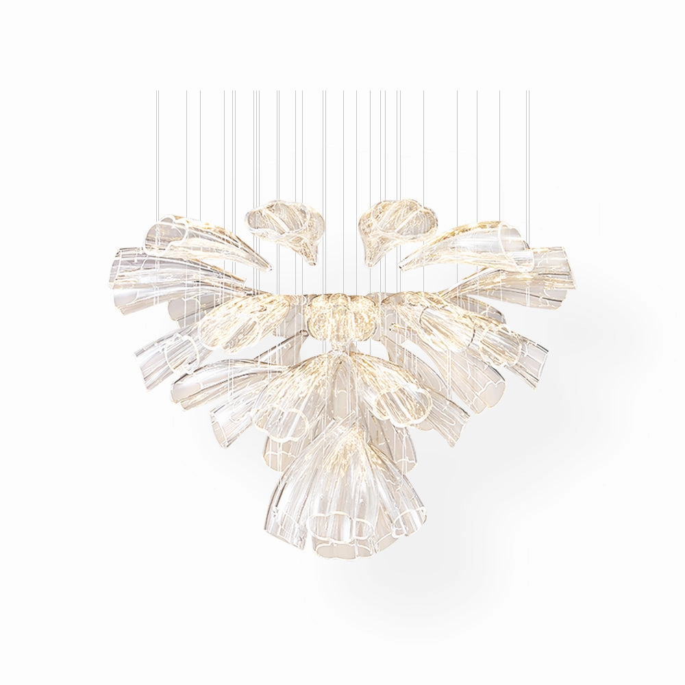 Glass Lotus Chandelier flowerpot LED lamp