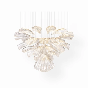 Glass Lotus Chandelier flowerpot LED lamp