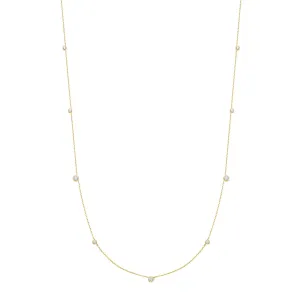 Gold Bezel Cubic Zirconia Station Necklace N065-06G Ania Haie Jewellery