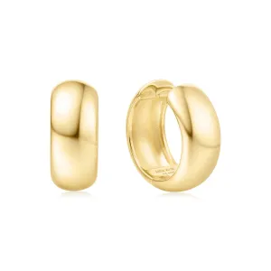 Gold Chubby Medium Huggie Hoop Earrings E064-06G Ania Haie Jewellery