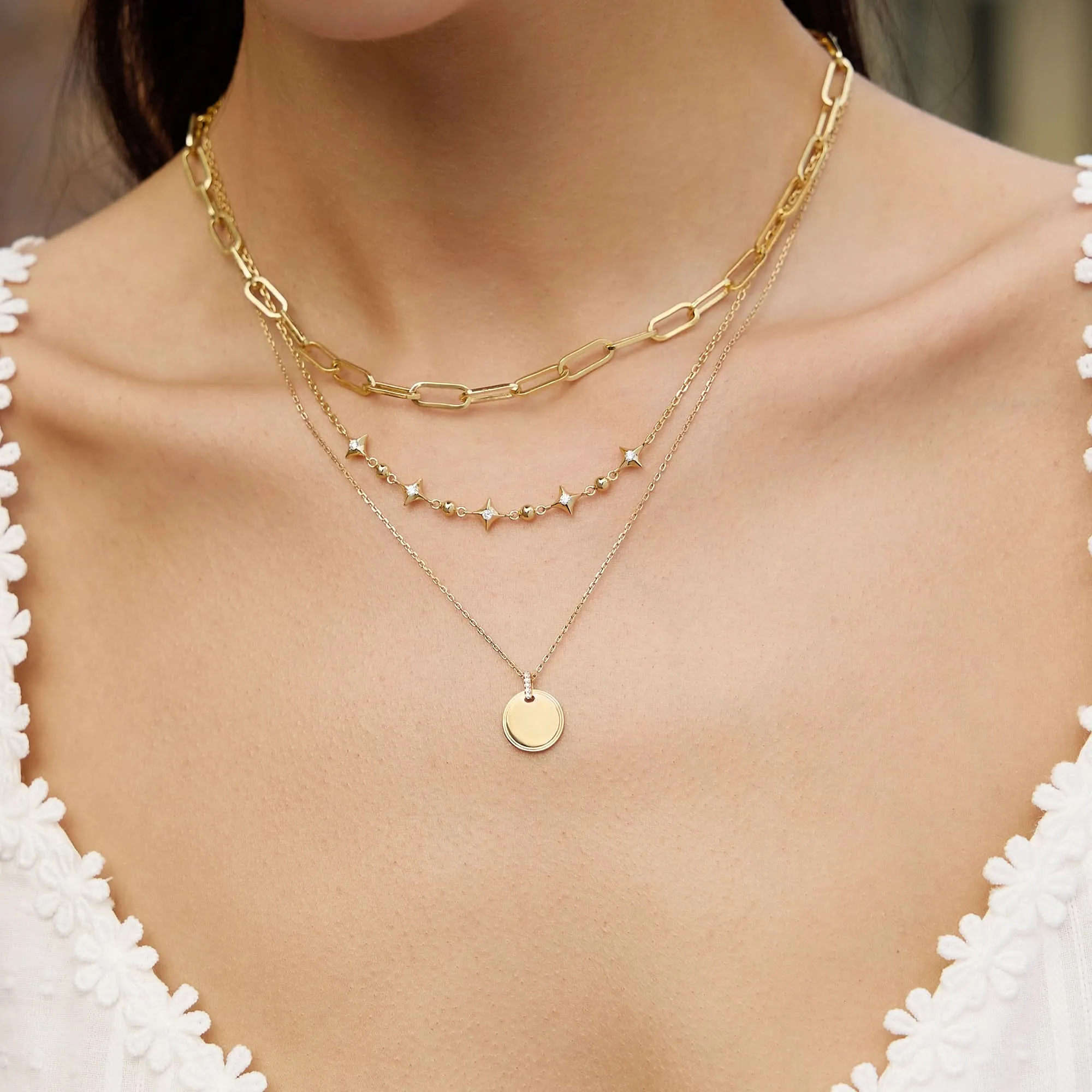 Gold Classic Rolo Chain Necklace N062-04G Ania Haie Jewellery
