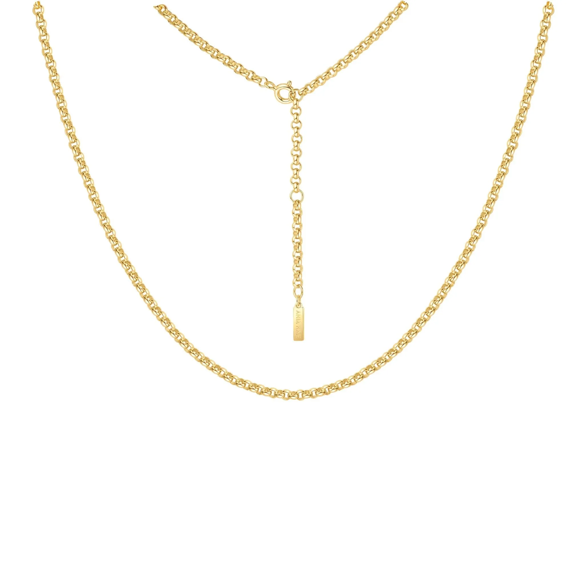 Gold Classic Rolo Chain Necklace N062-04G Ania Haie Jewellery