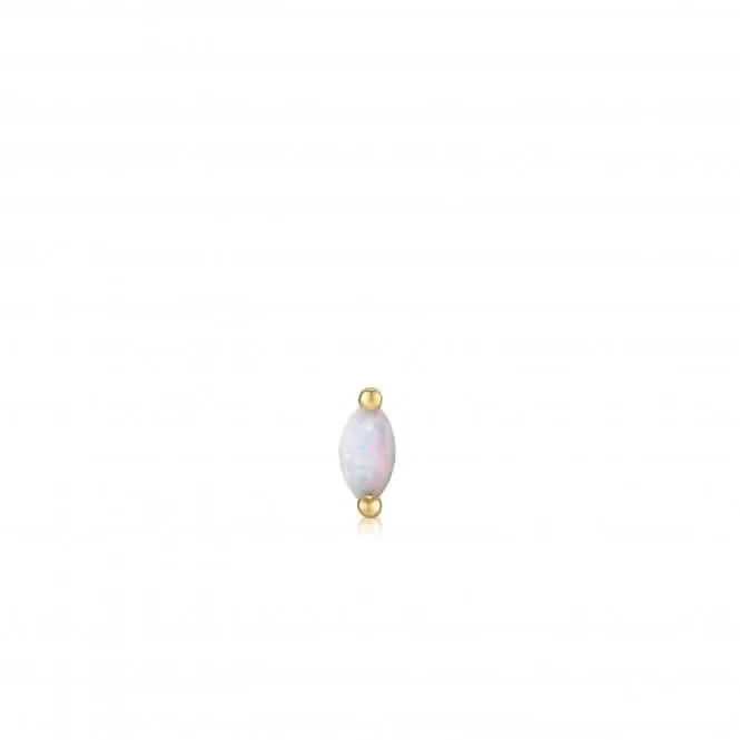 Gold Kyoto Opal Marquise Barbell Single Earring E035-12G Ania Haie Jewellery