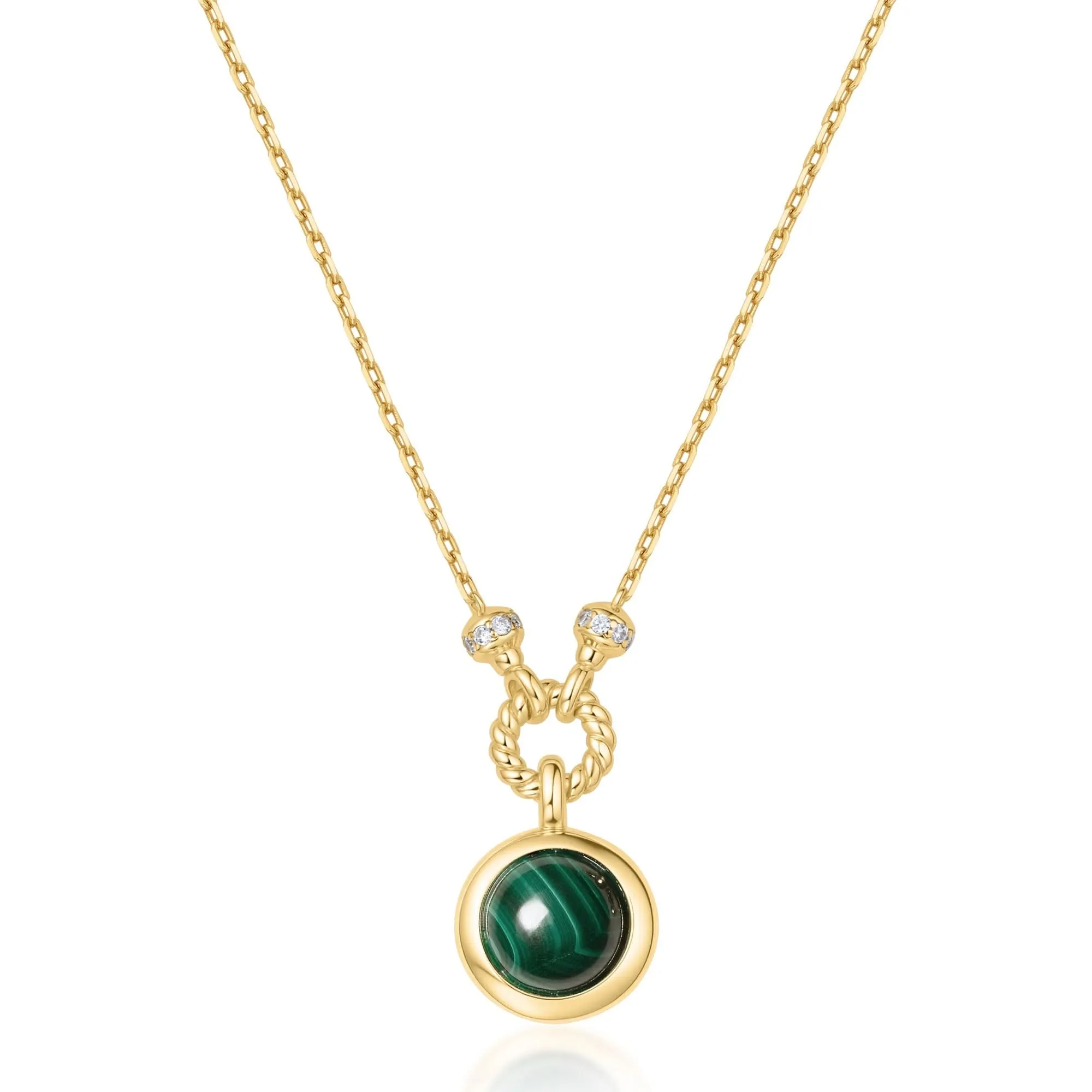 Gold Malachite Reversible Vacation Necklace N063-06G Ania Haie Jewellery