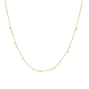Gold Mini Disc Drop Stacking Necklace N063-02G Ania Haie Jewellery
