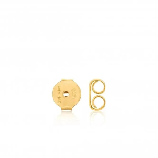 Gold Mother Of Pearl Heart Stud Earrings E034-99G Ania Haie Jewellery