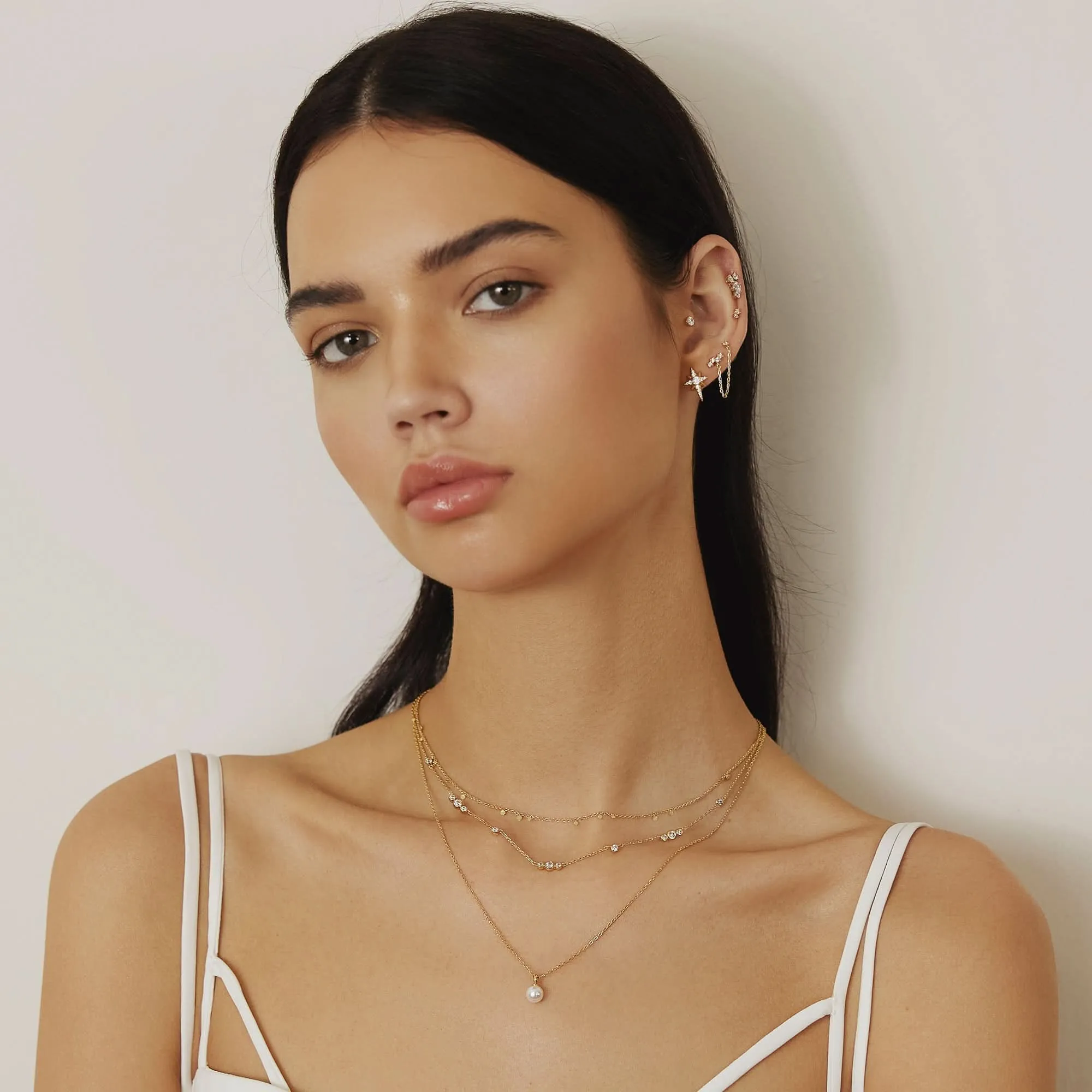 Gold Pearl Drop Pendant Necklace N065-01G Ania Haie Jewellery