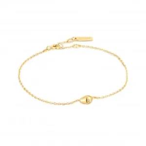 Gold Pebble Sparkle Chain Bracelet B043-04G Ania Haie Jewellery