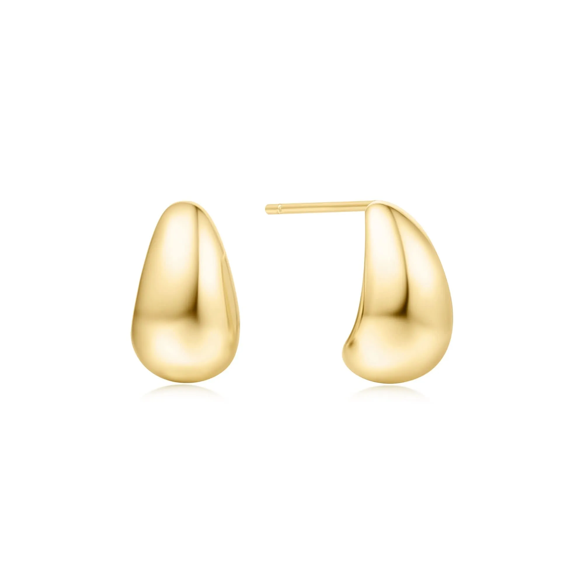 Gold Small Dome Hoop Earrings E062-05G Ania Haie Jewellery