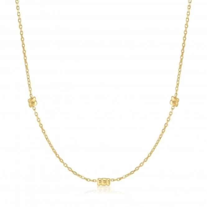 Gold Smooth Twist Chain Necklace N038-02G Ania Haie Jewellery