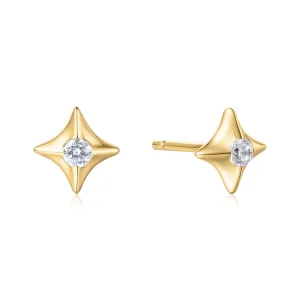 Gold Sparkling Star Stud Earrings E064-02G Ania Haie Jewellery