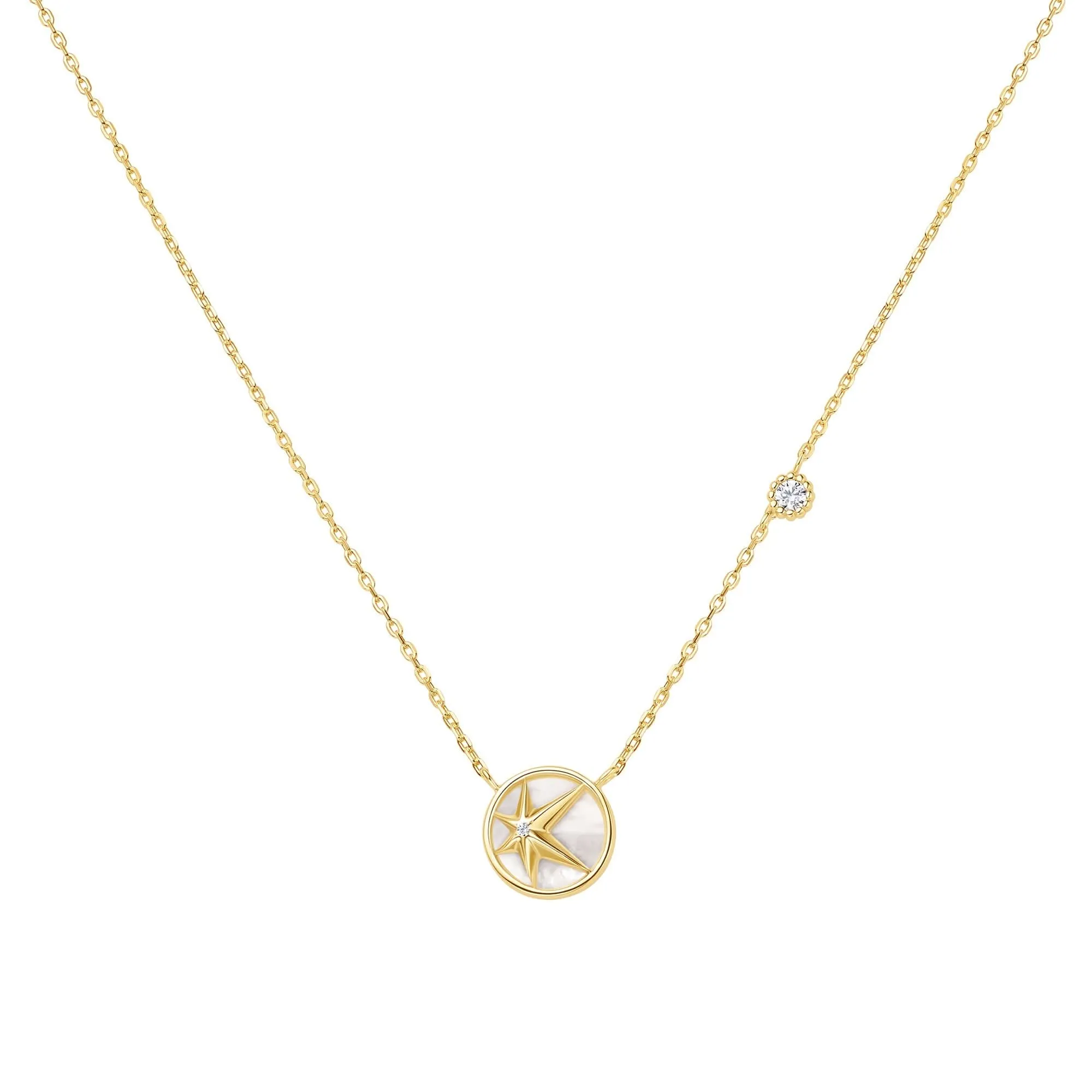 Gold Starry Mother of Pearl Necklace N065-05G Ania Haie Jewellery
