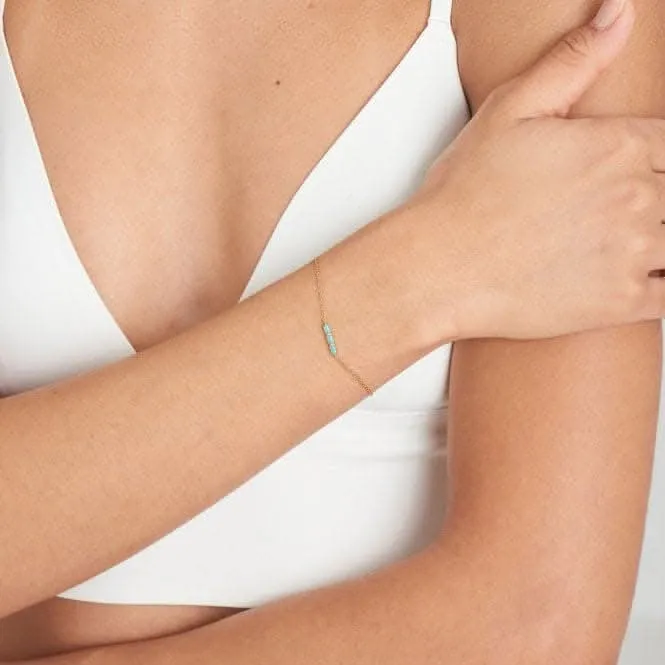 Gold Turquoise Bar Bracelet B033-01G Ania Haie Jewellery