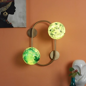 Gold And Green 2 Iron Wall Lights vintage desk lamp