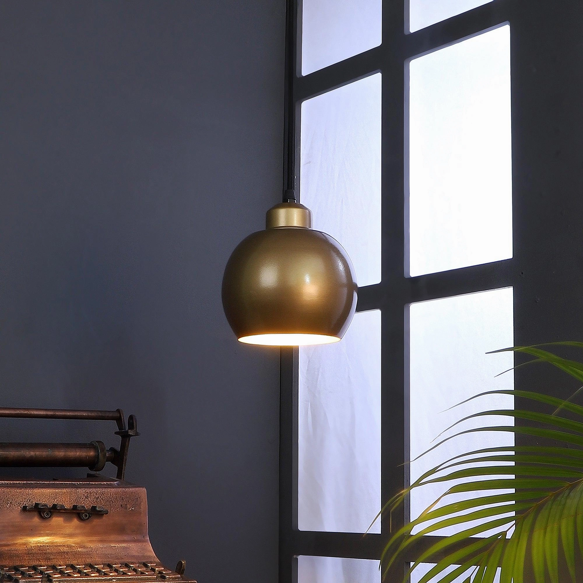 Gold Metal Hanging Light by SS Lightings